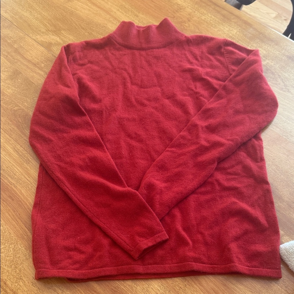 Red cashmere Turtleneck Sweater